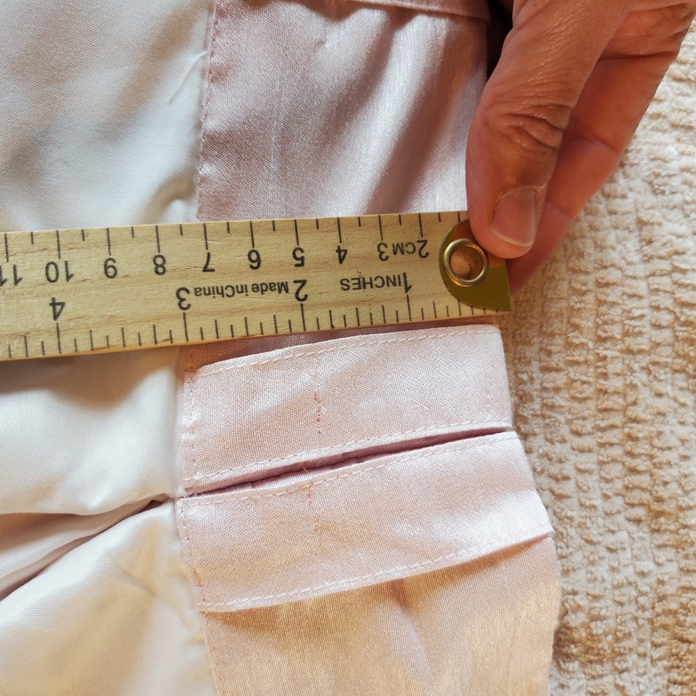 Simply Shabby Chic Blush Pink Faux Silk Curtain Panels 84x40 Set of 2 Rod Pocket - Picture 6 of 7